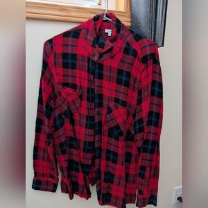 Kismet Red and Black Checkered Women's Shirt